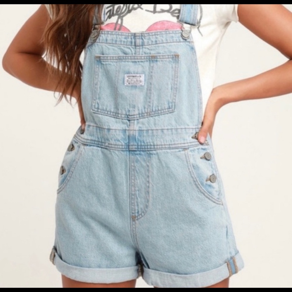 LEVI'S Vintage Denim Shortalls Short Overalls